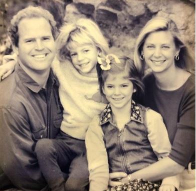 Lisa Windsor with her husband Charles Windsor and daughters Alex and Devon Windsor
